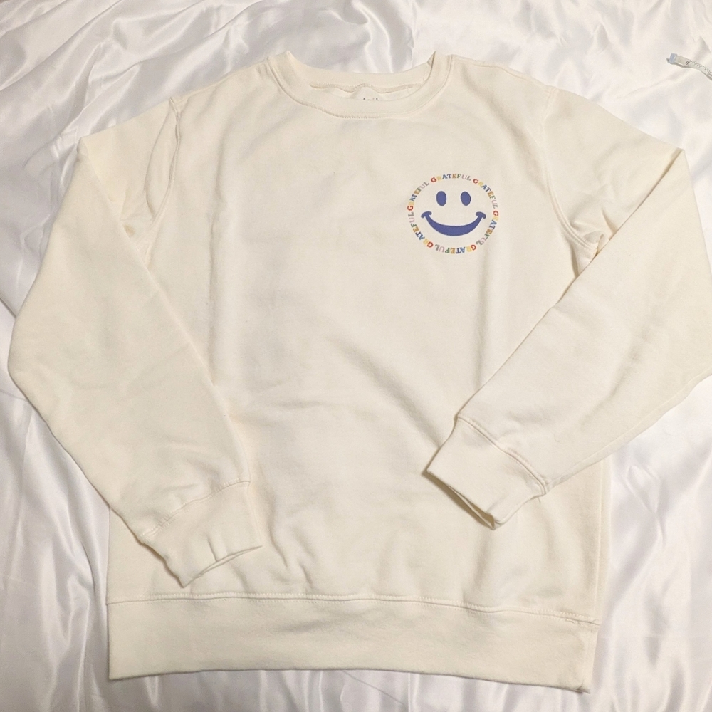 NWOT Love Tribe Pullover Sweatshirt Cream Size Medium